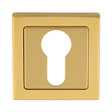 This is an image of Carlisle Brass - Square Escutcheons - Satin PVD available to order from T.H Wiggans Architectural Ironmongery in Kendal, quick delivery and discounted prices.