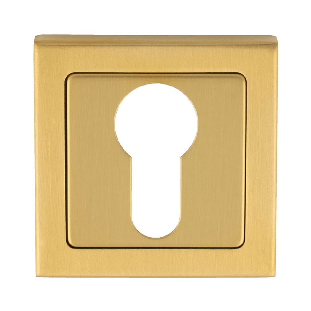 This is an image of Carlisle Brass - Square Escutcheons - Satin PVD available to order from T.H Wiggans Architectural Ironmongery in Kendal, quick delivery and discounted prices.