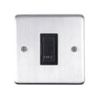 This is an image showing Eurolite Stainless Steel Unswitched Fuse Spur - Satin Stainless Steel (With Black Trim) sssuswfb available to order from T.H. Wiggans Ironmongery in Kendal, quick delivery and discounted prices.