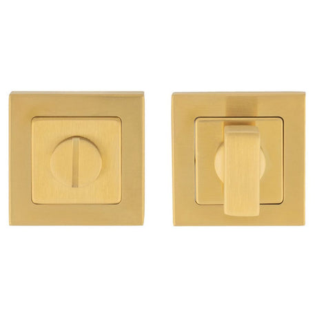 This is an image of Carlisle Brass - Square Thumbturn and Release - Satin PVD available to order from T.H Wiggans Architectural Ironmongery in Kendal, quick delivery and discounted prices.