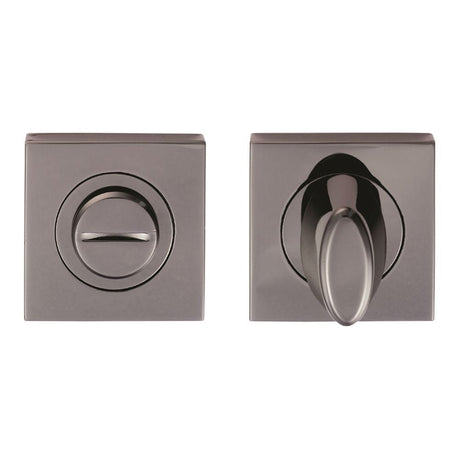 This is an image of Serozzetta - Square Turn and Release - Black Nickel available to order from T.H Wiggans Architectural Ironmongery in Kendal, quick delivery and discounted prices.