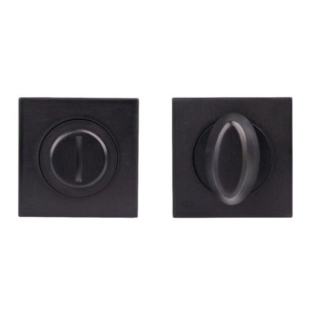 This is an image of Carlisle Brass - Serozzetta Square Turn and Release - Matt Black available to order from T.H Wiggans Architectural Ironmongery in Kendal, quick delivery and discounted prices.