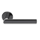 This is an image of Serozzetta - Trend Lever on Round Rose - Black Nickel available to order from T.H Wiggans Architectural Ironmongery in Kendal, quick delivery and discounted prices.