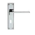 This is an image of Serozzetta - Equi Lever on Lock Backplate - Polished Chrome available to order from T.H Wiggans Architectural Ironmongery in Kendal, quick delivery and discounted prices.