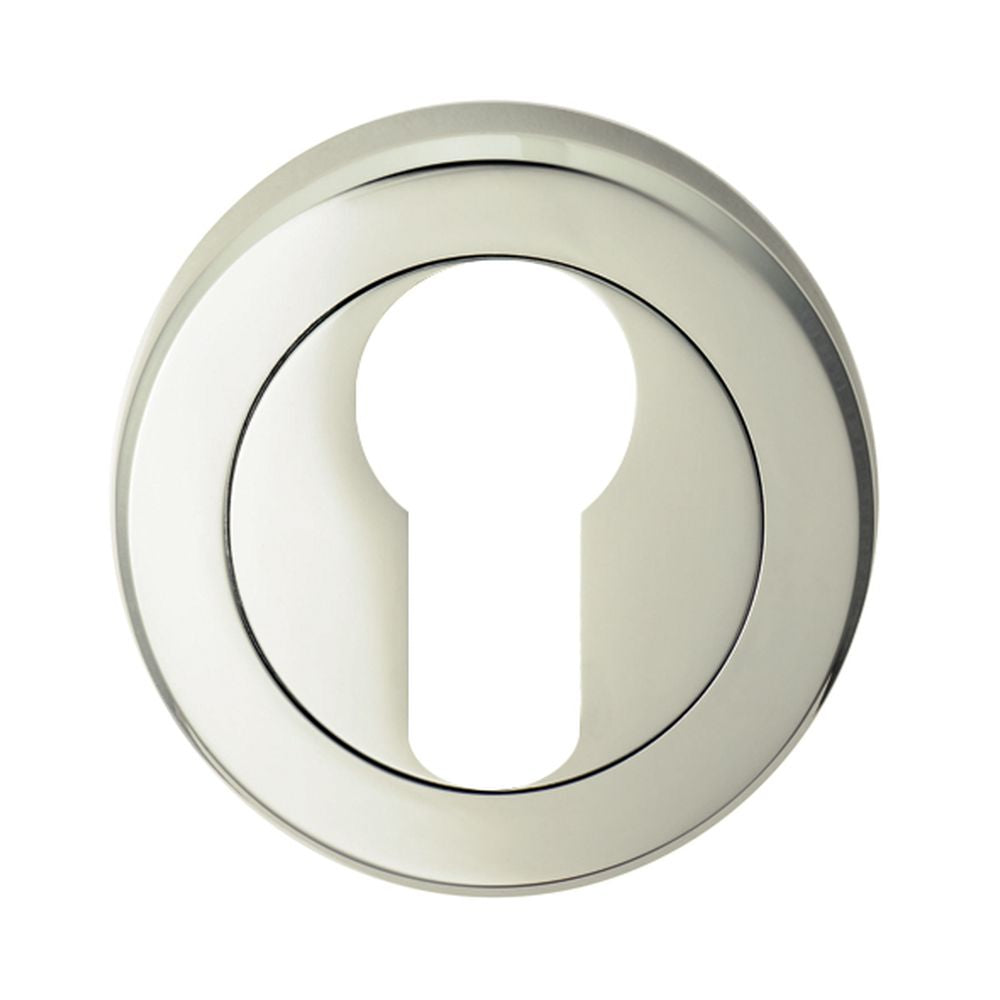 This is an image of Serozzetta - Euro Profile Escutcheon - Polished Nickel available to order from T.H Wiggans Architectural Ironmongery in Kendal, quick delivery and discounted prices.