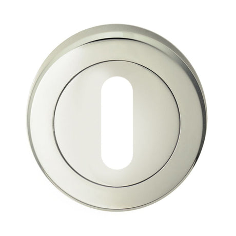 This is an image of Serozzetta - Standard Lock Profile Escutcheon - Polished Nickel available to order from T.H Wiggans Architectural Ironmongery in Kendal, quick delivery and discounted prices.
