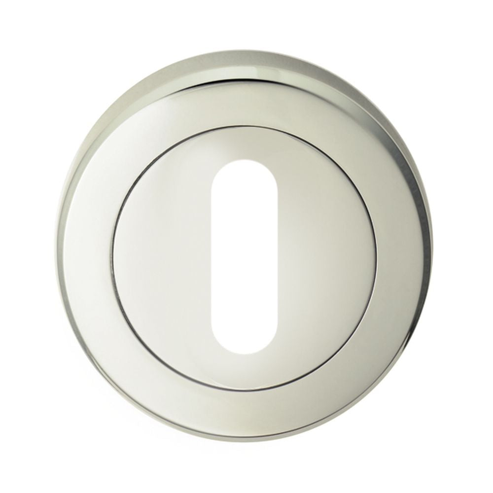 This is an image of Serozzetta - Standard Lock Profile Escutcheon - Polished Nickel available to order from T.H Wiggans Architectural Ironmongery in Kendal, quick delivery and discounted prices.