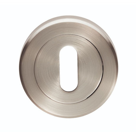 This is an image of Serozzetta - Standard Lock Profile Escutcheon Satin Nickel - Satin Nickel available to order from T.H Wiggans Architectural Ironmongery in Kendal, quick delivery and discounted prices.