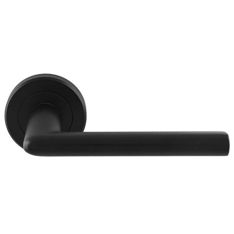 This is an image of Carlisle Brass - Serozzetta Dieci Lever on Rose - Matt Black available to order from T.H Wiggans Architectural Ironmongery in Kendal, quick delivery and discounted prices.