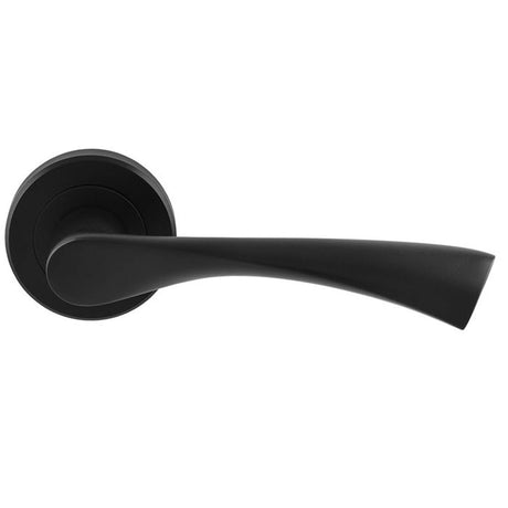 This is an image of Carlisle Brass - Serozzetta Venti Lever on Rose - Matt Black available to order from T.H Wiggans Architectural Ironmongery in Kendal, quick delivery and discounted prices.