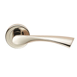 This is an image of Serozzetta - Venti Lever on Rose - Polished Nickel available to order from T.H Wiggans Architectural Ironmongery in Kendal, quick delivery and discounted prices.