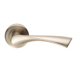 This is an image of Serozzetta - Venti Lever on Rose - Satin Nickel available to order from T.H Wiggans Architectural Ironmongery in Kendal, quick delivery and discounted prices.