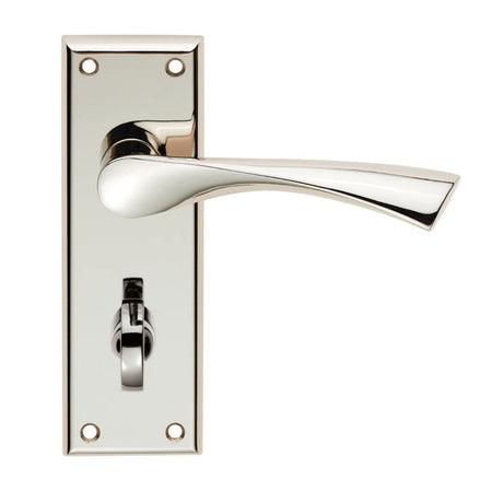 This is an image of Serozzetta - Venti Lever on Bathroom Backplate available to order from T.H Wiggans Architectural Ironmongery in Kendal, quick delivery and discounted prices.