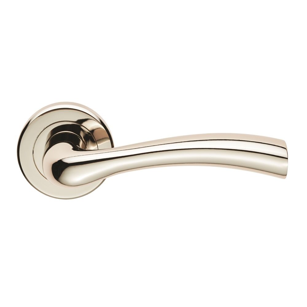 This is an image of Serozzetta - Cinquanta Lever on Rose - Polished Nickel available to order from T.H Wiggans Architectural Ironmongery in Kendal, quick delivery and discounted prices.