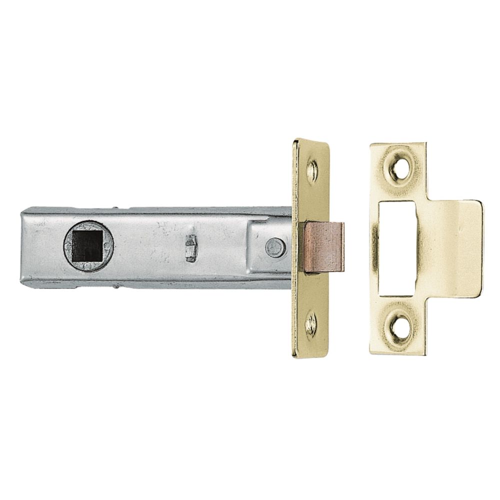 This is an image of a Carlisle Brass - Tubular Latch 64mm - Electro Brassed that is availble to order from T.H Wiggans Architectural Ironmongery in Kendal.