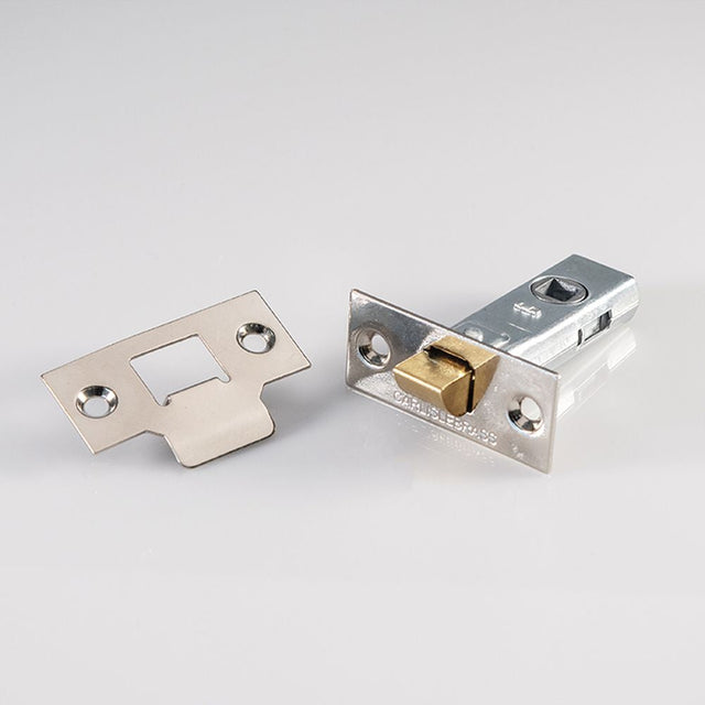 This is an image of a Carlisle Brass - Tubular Latch 64mm - Nickel Plate that is availble to order from T.H Wiggans Architectural Ironmongery in Kendal.