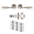 This is an image of Carlisle Brass - Sintra Latch Pack - Ultimate Door Pack - Satin Nickel available to order from T.H Wiggans Architectural Ironmongery in Kendal, quick delivery and discounted prices.