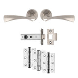 This is an image of Carlisle Brass - Sintra Latch Pack - Ultimate Door Pack - Satin Nickel available to order from T.H Wiggans Architectural Ironmongery in Kendal, quick delivery and discounted prices.