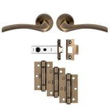 This is an image of Carlisle Brass - Sines Latch Pack - Ultimate Door Pack - Antique Brass available to order from T.H Wiggans Architectural Ironmongery in Kendal, quick delivery and discounted prices.