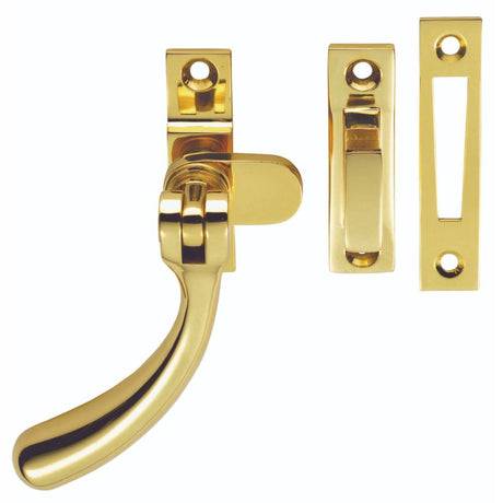 This is an image of a Carlisle Brass - Bulb End Casement Fastener - Polished Brass that is availble to order from T.H Wiggans Architectural Ironmongery in Kendal in Kendal.