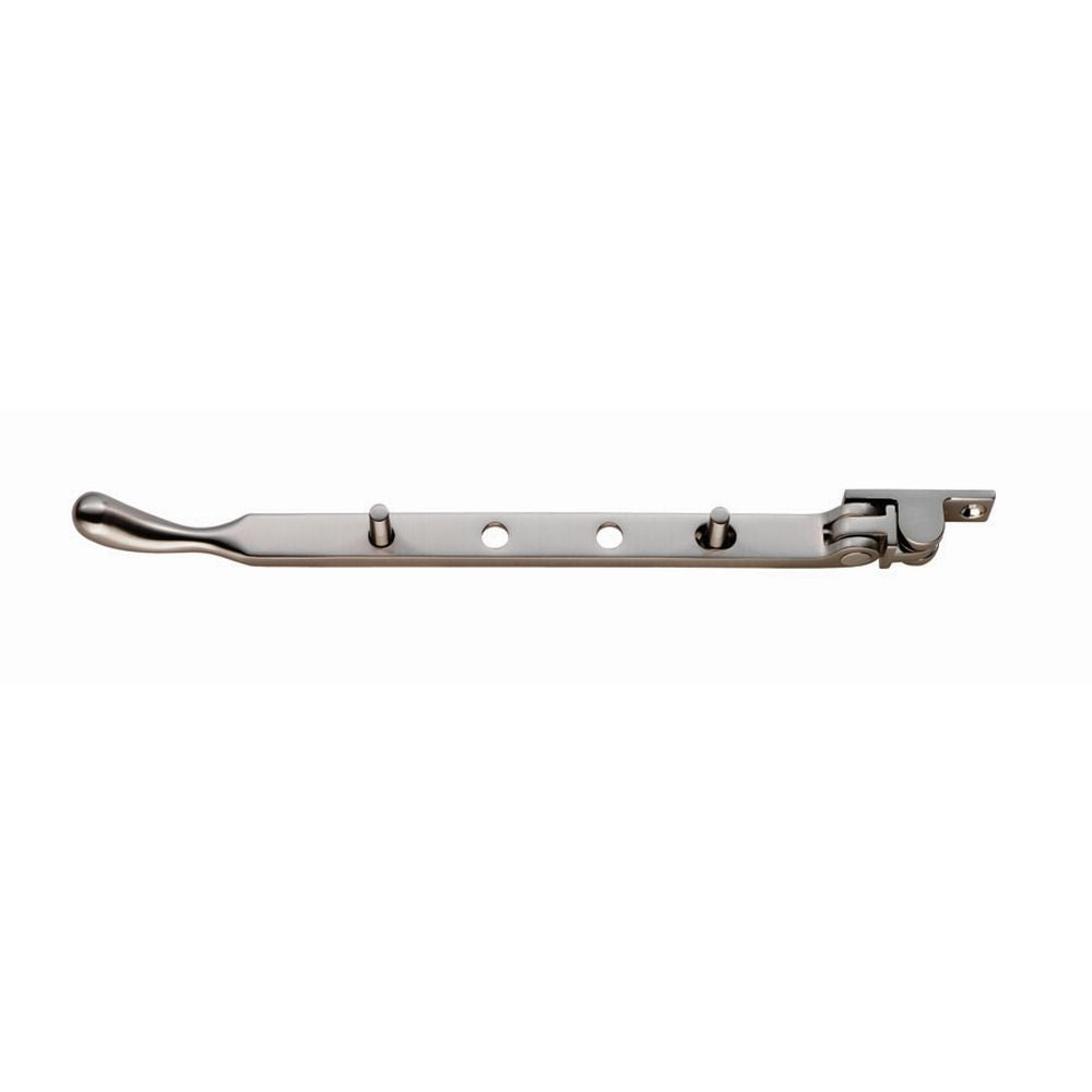 This is an image of a Carlisle Brass - Bulb End Casement Stay - Satin Nickel that is availble to order from T.H Wiggans Architectural Ironmongery in Kendal in Kendal.