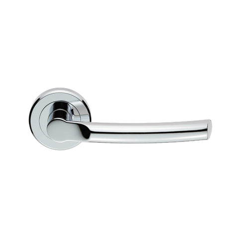 This is an image of Serozzetta - Nelson Lever On Rose - Polished Chrome available to order from T.H Wiggans Architectural Ironmongery in Kendal, quick delivery and discounted prices.