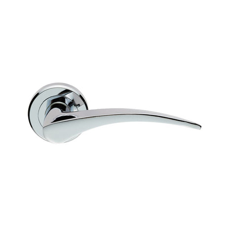 This is an image of Serozzetta - Olivier Lever On Rose - Polished Chrome available to order from T.H Wiggans Architectural Ironmongery in Kendal, quick delivery and discounted prices.