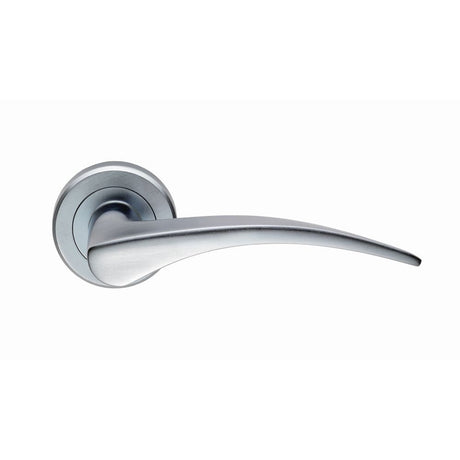 This is an image of Serozzetta - Olivier Lever On Rose - Satin Chrome available to order from T.H Wiggans Architectural Ironmongery in Kendal, quick delivery and discounted prices.