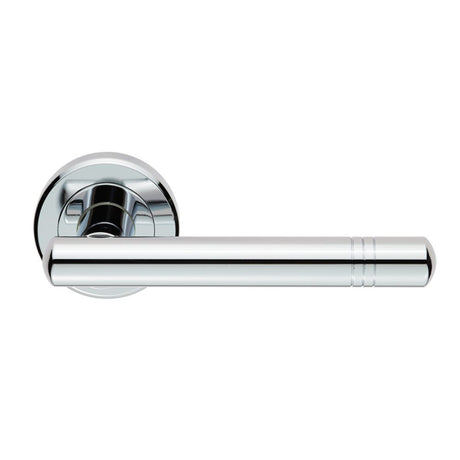 This is an image of Serozzetta - Atalaya Lever On Rose - Polished Chrome available to order from T.H Wiggans Architectural Ironmongery in Kendal, quick delivery and discounted prices.