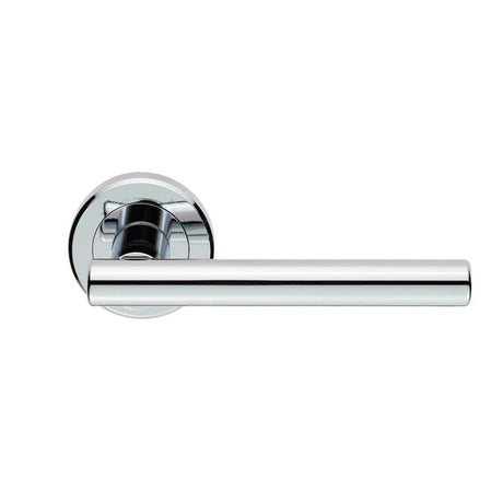 This is an image of Serozzetta - Philadelphia Lever On Rose - Polished Chrome available to order from T.H Wiggans Architectural Ironmongery in Kendal, quick delivery and discounted prices.